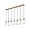 Z-Lite Arden Linear Chandelier, 7-Light, 4.75 In.W x 54 In.L x 12 In.H, Rubbed Brass/Clear 651P-7L-RB - alternate 7